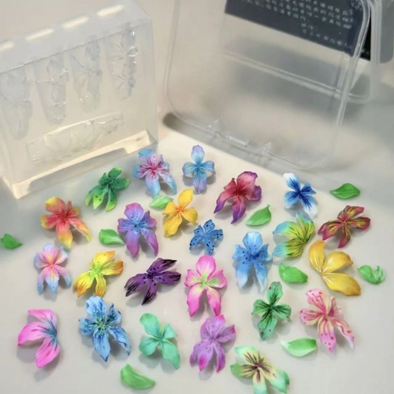 Silicone Embossing Sheets Featuring Floral Lace Bowknot 3D Nail Art Designs