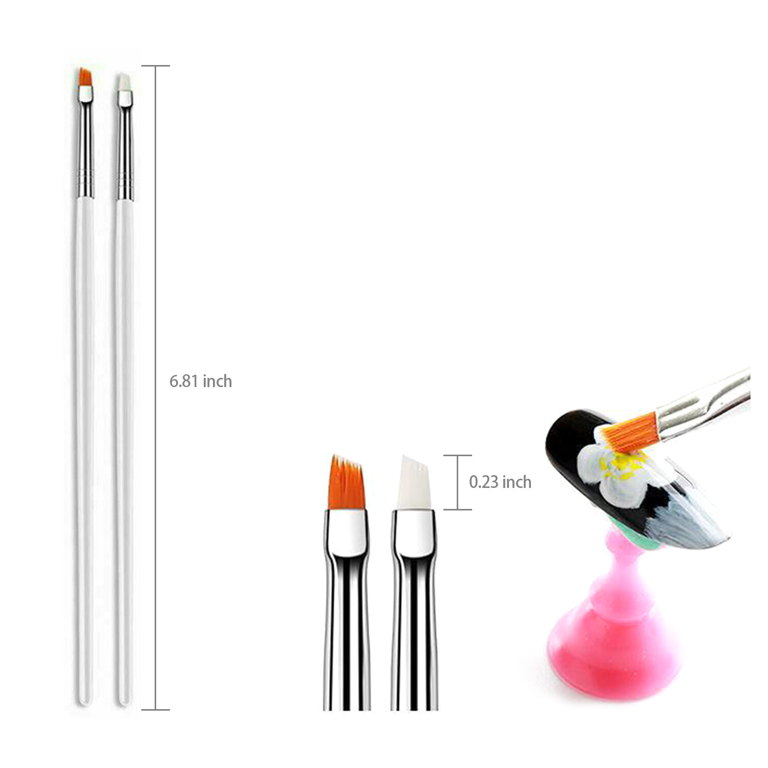 20 pcs Nail Art Gel Design Pen Painting Polish Brush Dotting Drawing Tools Set