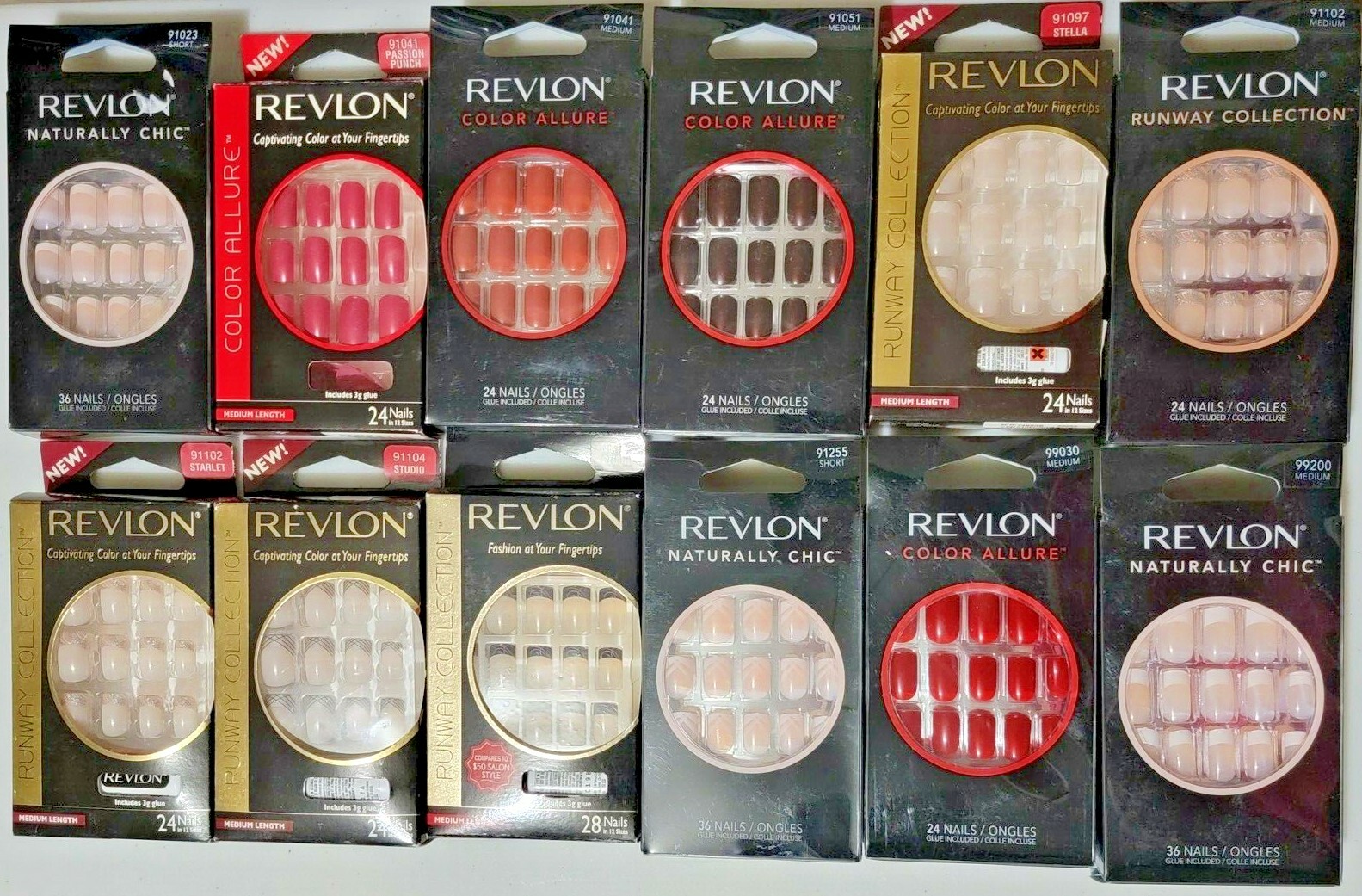 NO GLUE*BUY2GET1 FREE ADD3 Revlon Naturally Chic Color Allure Nails READDESCRPTN
