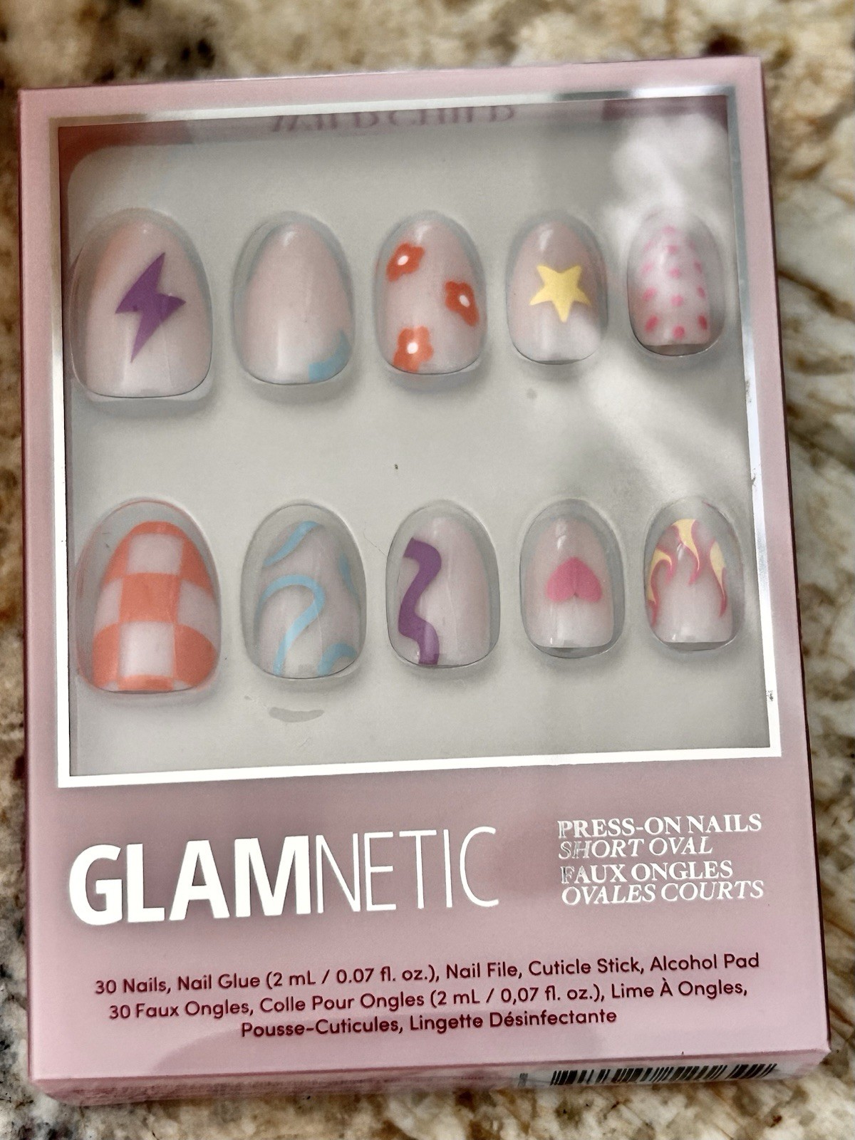 Glamnetic Press On Nails | Short Oval | Wild Child | Modern 30 Count