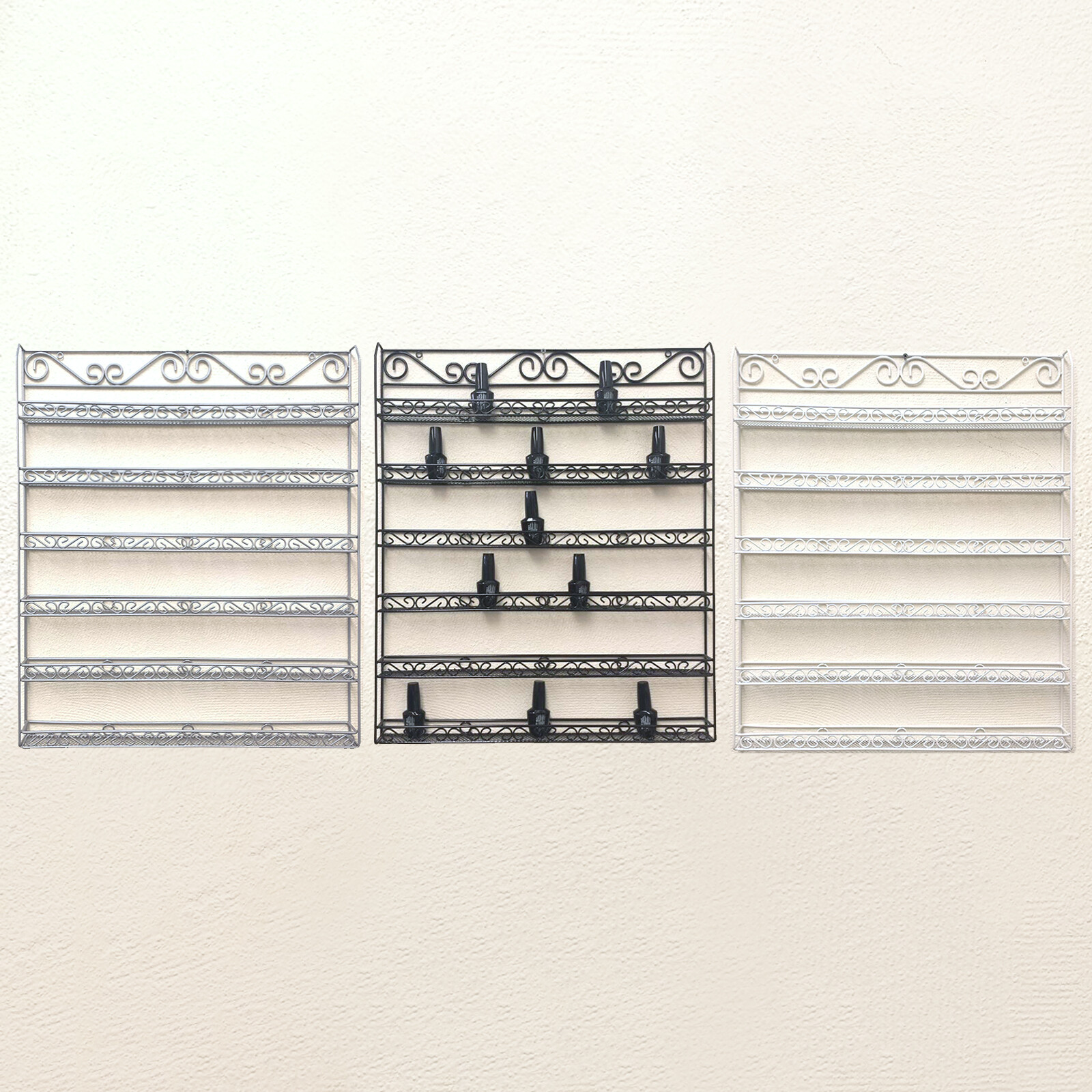 Metal Wire Nail Polish Display Organizer Wall Rack (Hold 90 to 100 Bottles) USA