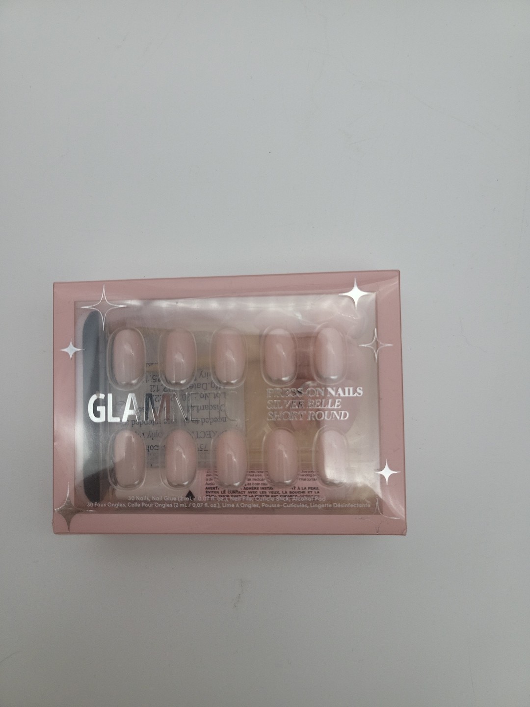 Custom Fit Silver Belle Press On Nails – 30 Sizes with Glue & Accessories
