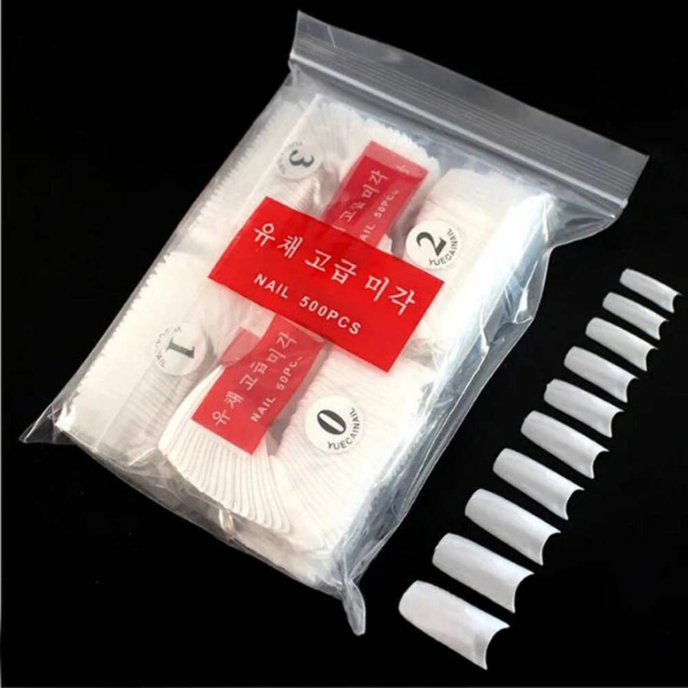 *500 x French Nail Tips C Curve French False Nail Tips half Nail Art Acrylic Tip