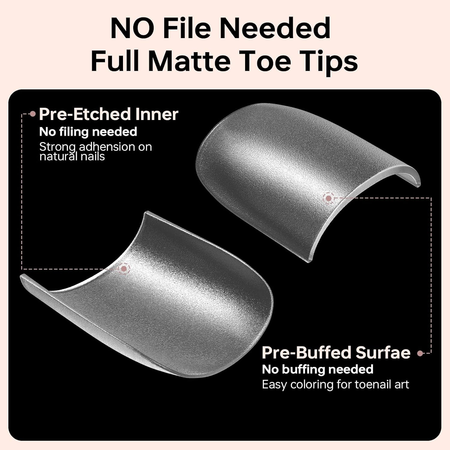 300 Pcs Gel X Toe Nail Tips, 15 Sizes Extra Wide Large Toenail Tips Full Cover,