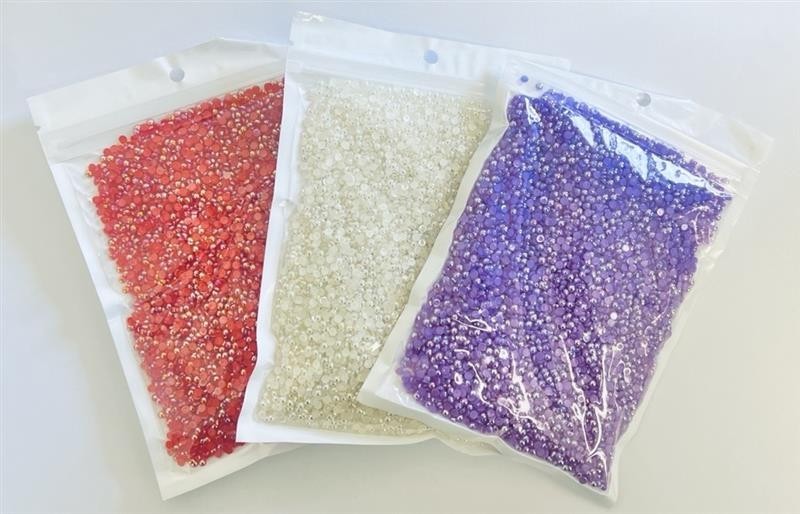 Loose Resin Half Pearls Flat Back Round Jelly AB Jewelry Crafting Gems Multipack