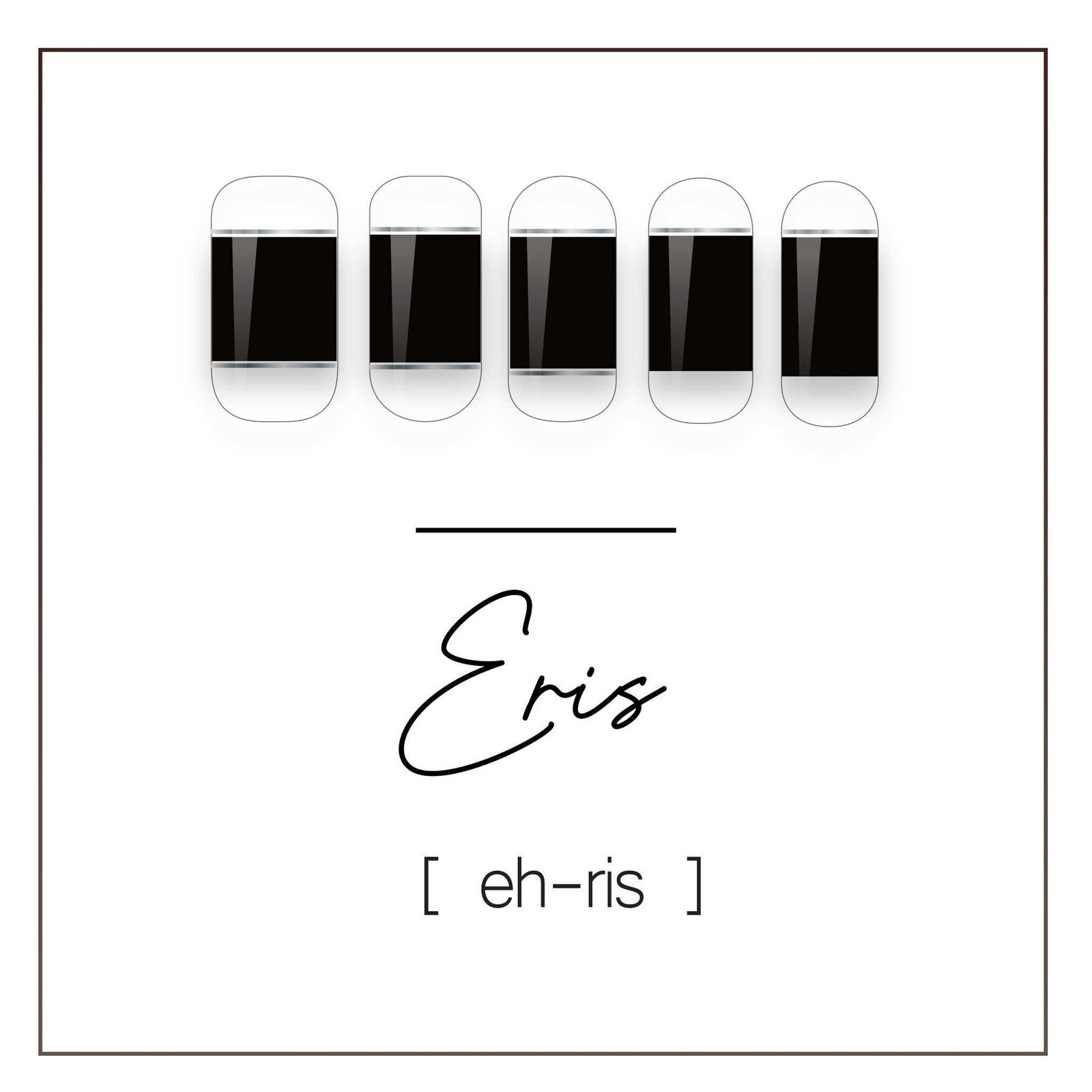 Siara Martin Beauty Elite UV Gel Nail Wraps Eris Black Negative Space Semi-Cured