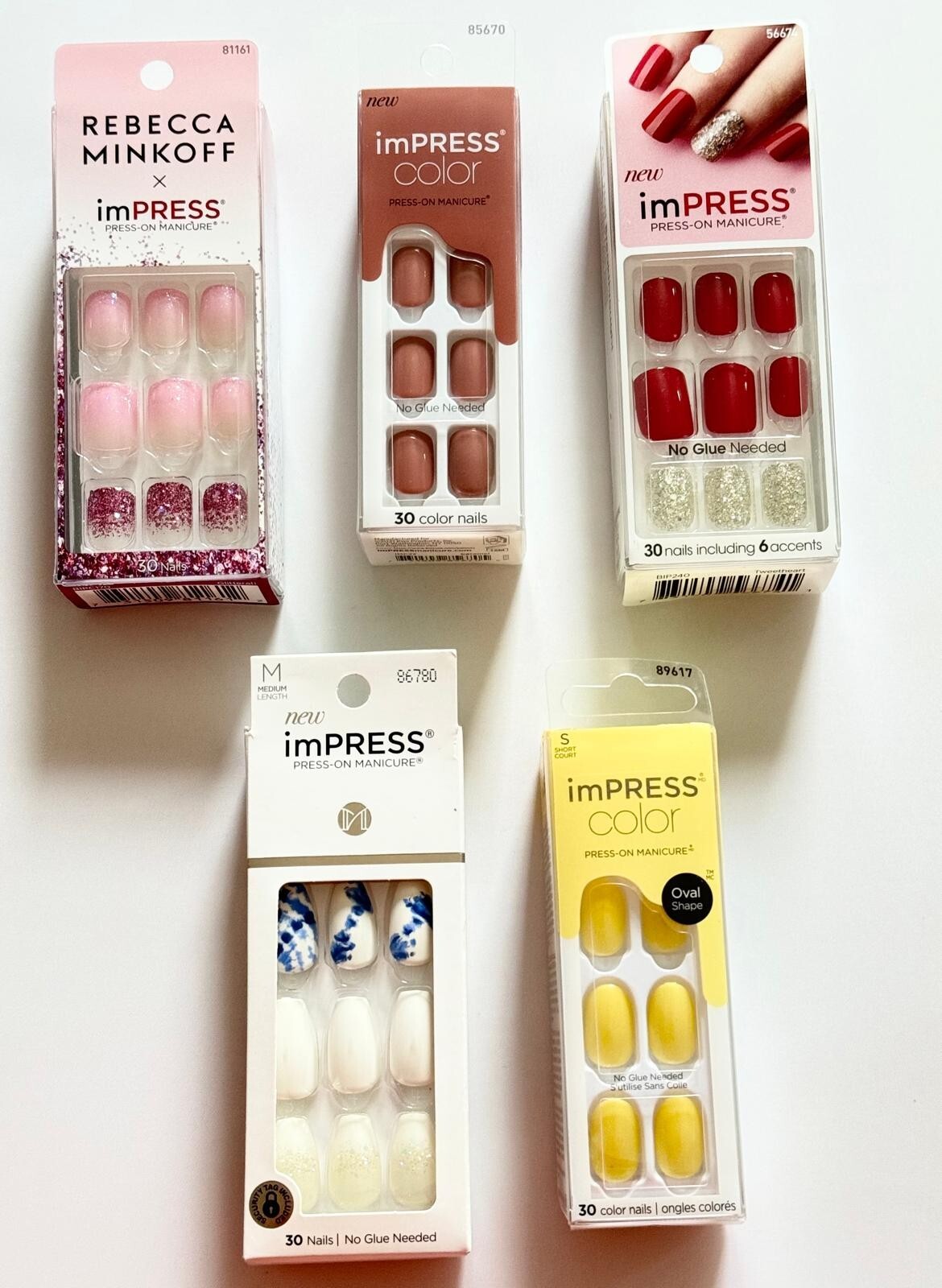 “Set of 100” Kiss imPRESS Nails Mixed LOT**FREE SHIPPING*** CLOSEOUT–Deal# 55***