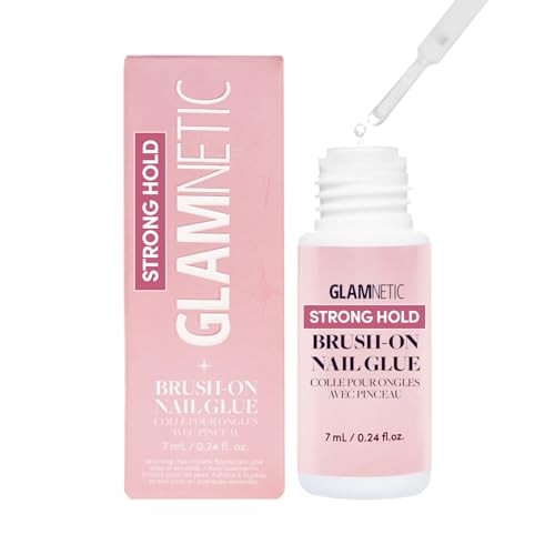 Glamnetic Super Strong Brush On Nail Glue | Mess Free, Long-Lasting, Vegan