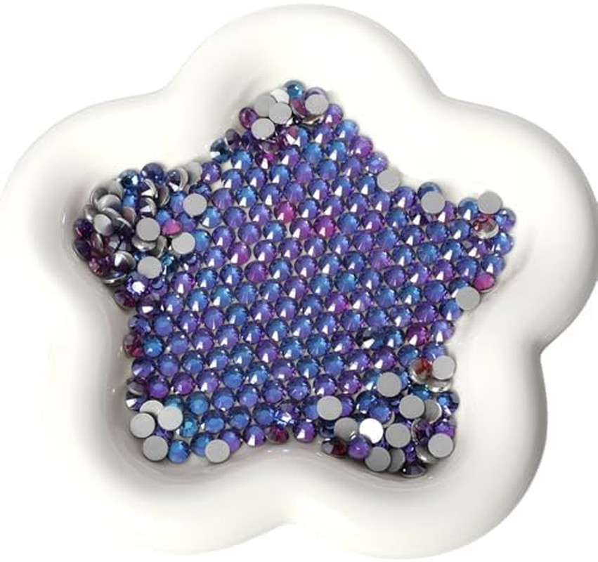 Flatback Glass Crystal Rhinestones Rounds Gems for Bedazzling Nails Art Crafts D