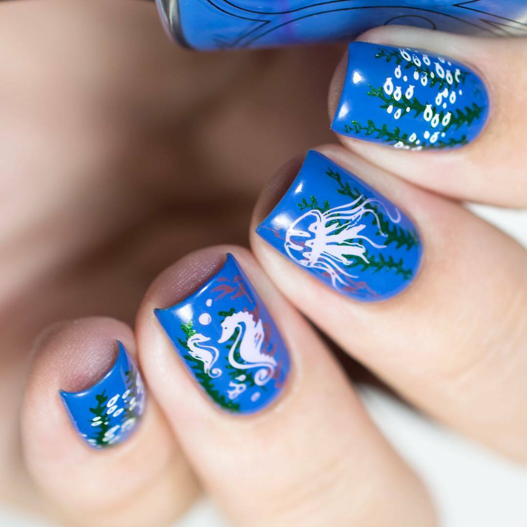 A019 Beach Mode Stamping Plate For Stamped Nail Art Design