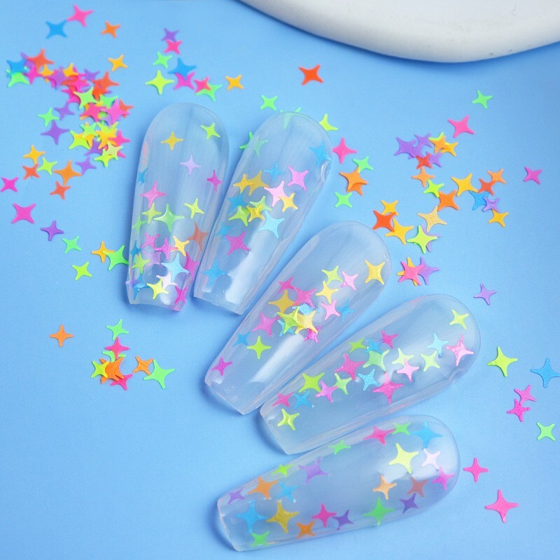 Nail Glitter Sequins Love Star Butterfly Shape Flakes Nail Art 3D DIY Decoration