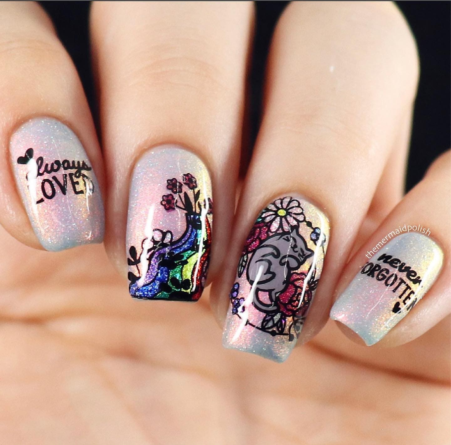 Maniology nail stamping plate M368 RAINBOW BRIDGE