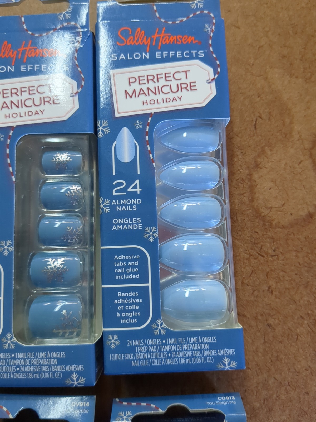 $59.94 Lot of 6 Sally Hansen Salon Effects Press On Nails – Square, Oval, Almond