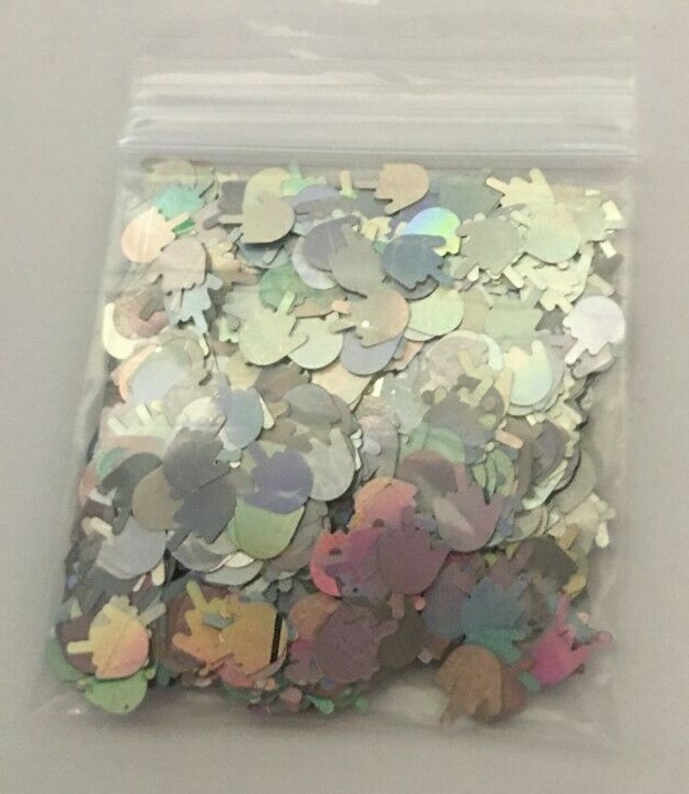 Solvent Resistant 8mm Middle Finger(SILVER)Shape Glitter-Nail Art-US-2nd Day