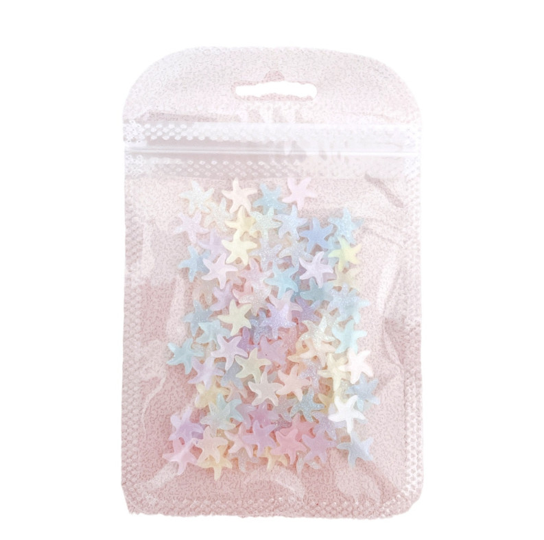 20pcs Colorful Starfish Resin Design Summer Beach Nail Art Decor NS52