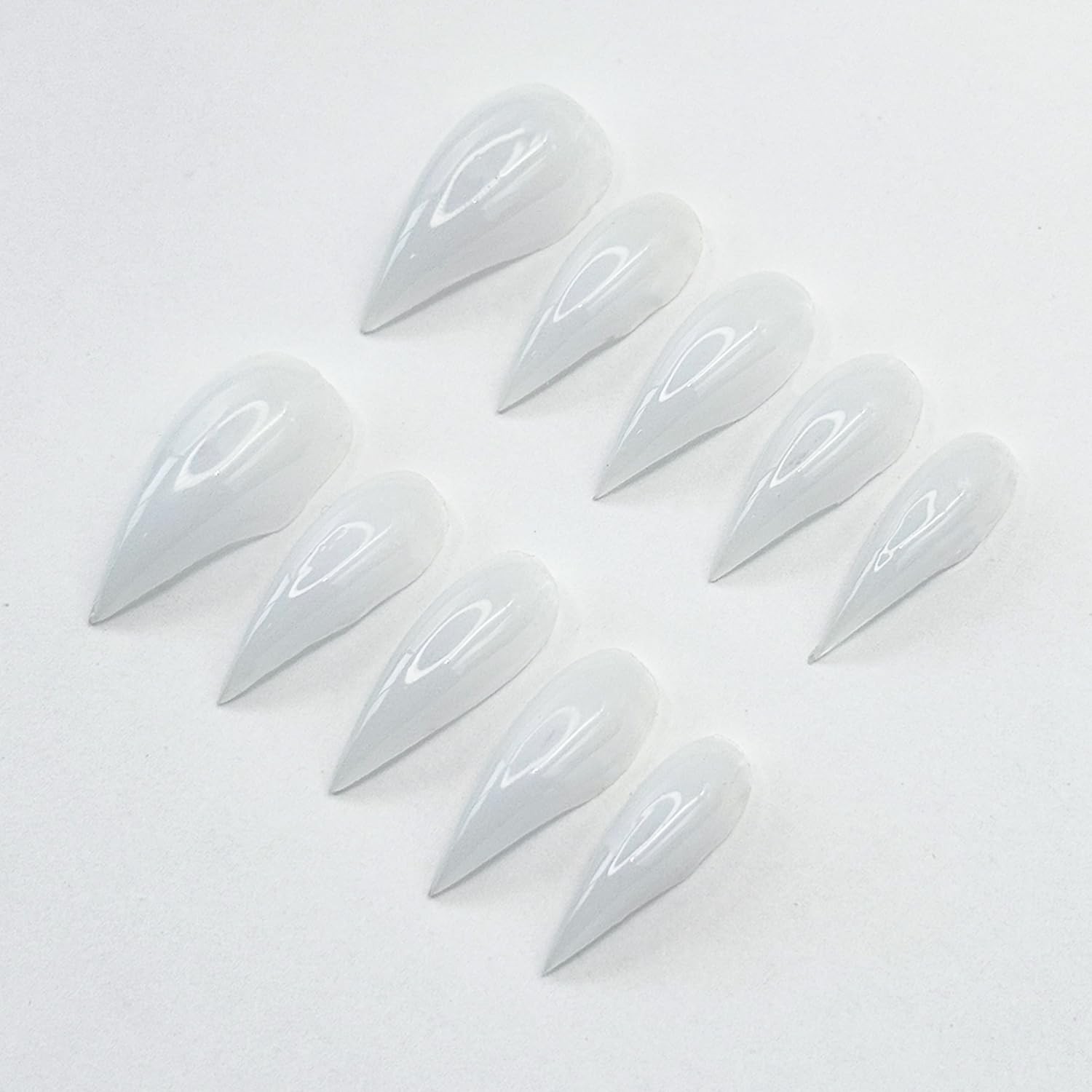 10 Pcs Handmade Press on Nails Short Curved Unique Stiletto Eagle Claw Acryli…