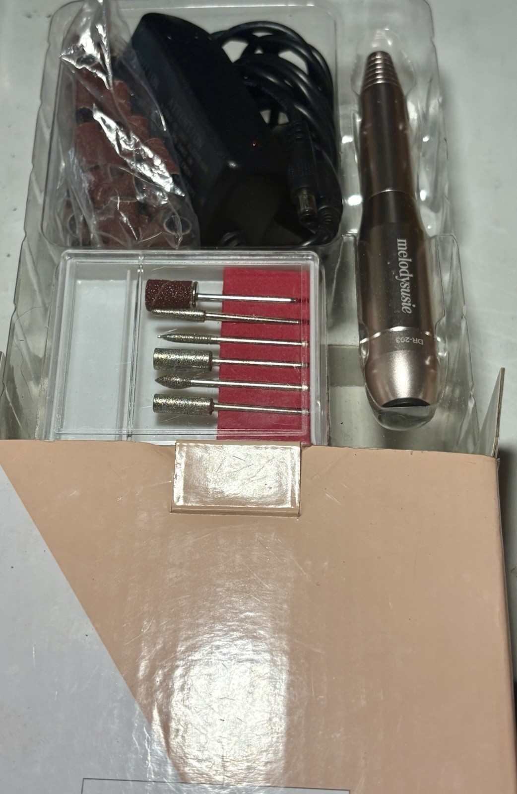 Melodysuie Sheen Nail Drill Set New Open Box for Nails Salons Home Office Beauty