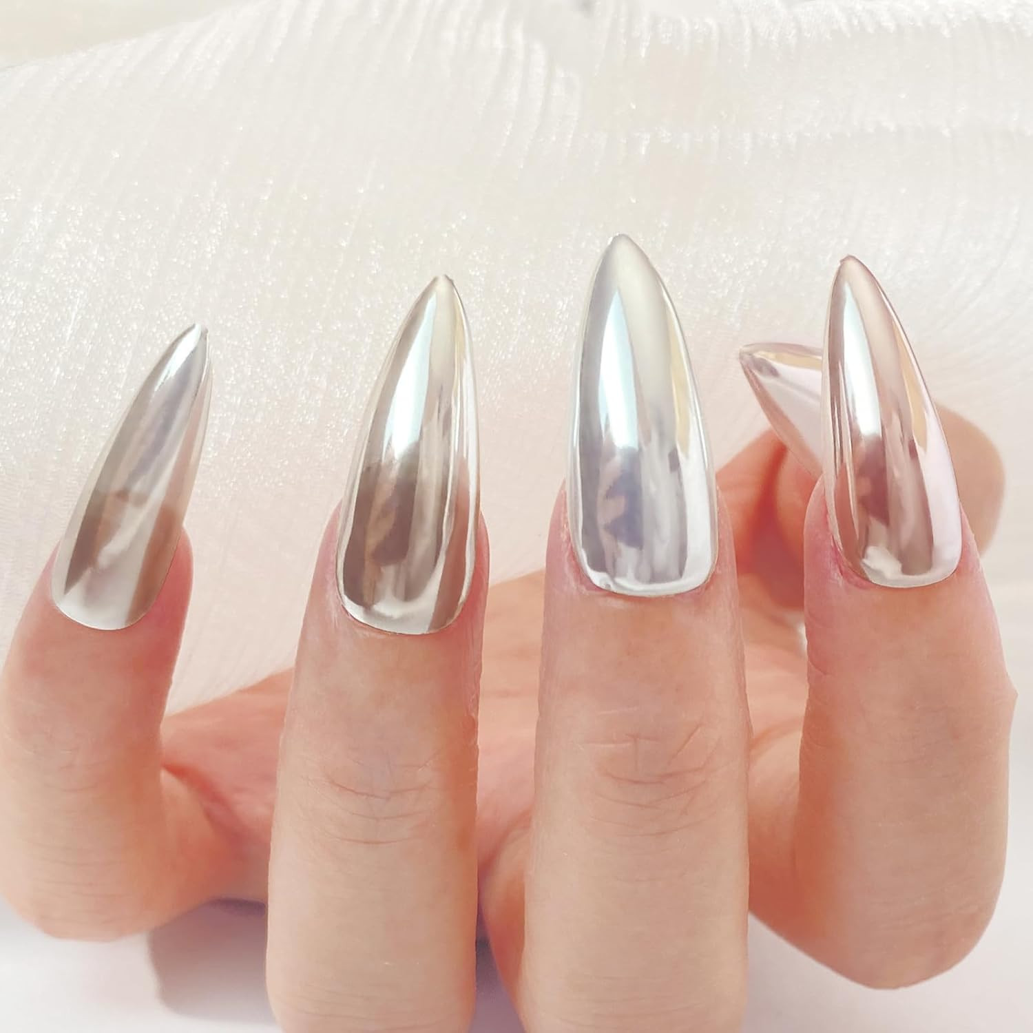 FNNZ Unicorn Chrome Nail Powder, Aurora Unichrome Mermaid Aurora Metallic Nail
