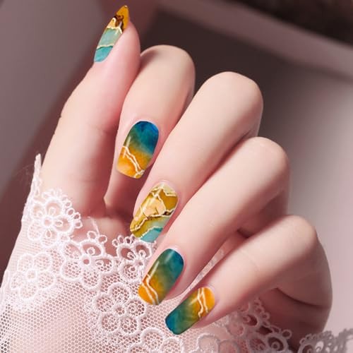 20 Sheets Color Blending Nail Polish Stickers Full Nail Wraps for Women Kit 2