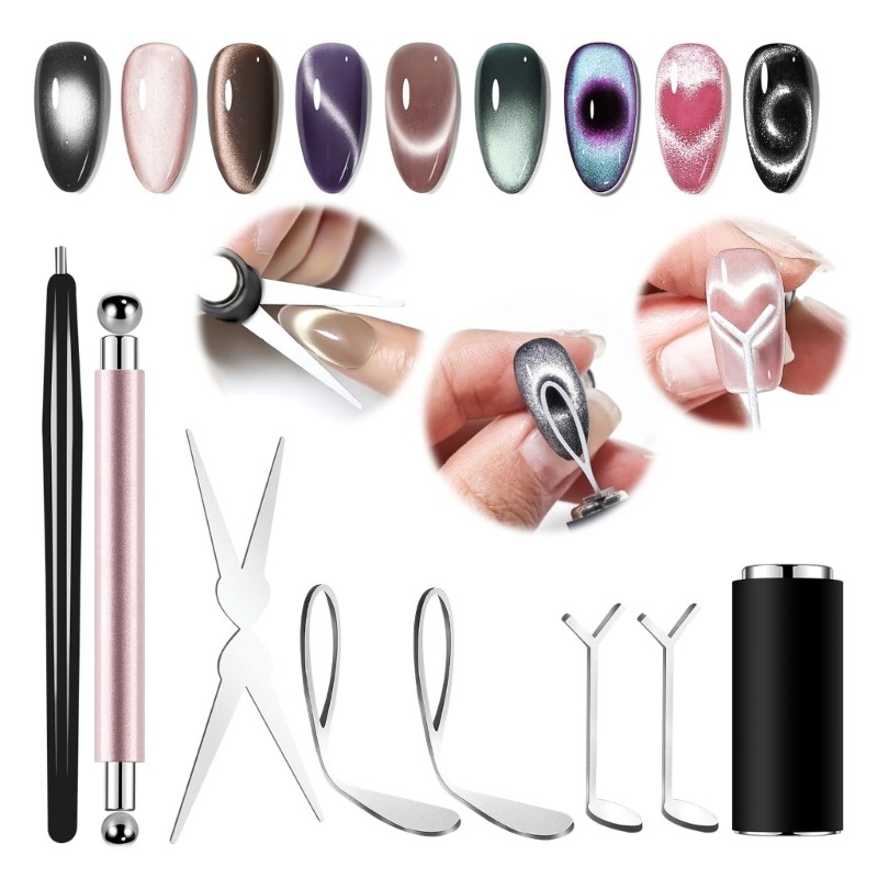 1Set ABS Cats Eye Magnets For Stunningly Cats Eye Manicure Effects Manicure