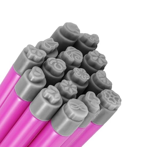 15pcs Nail Art Stamp Pen Set, Nail Flower Design Stamping Pens Nail Graffiti