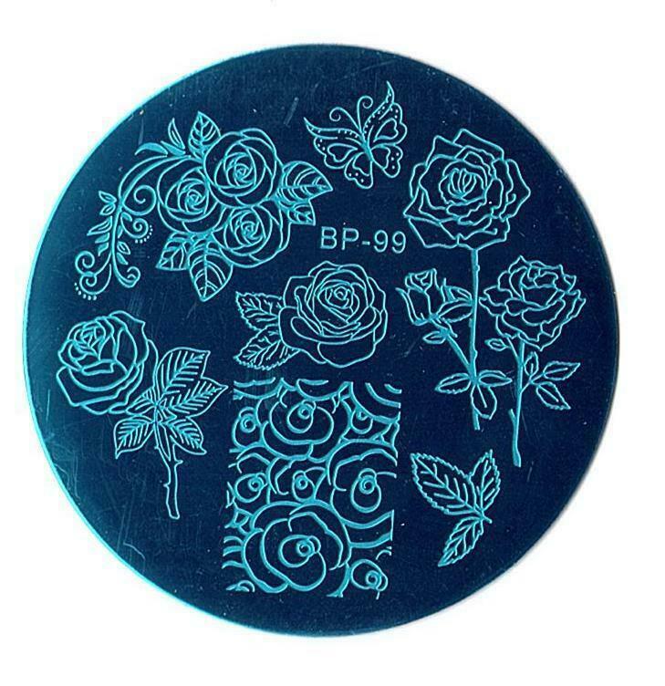 Nail Art Stamp Template Butterfly Flower Design DIY Manicure Image Plate BP-99