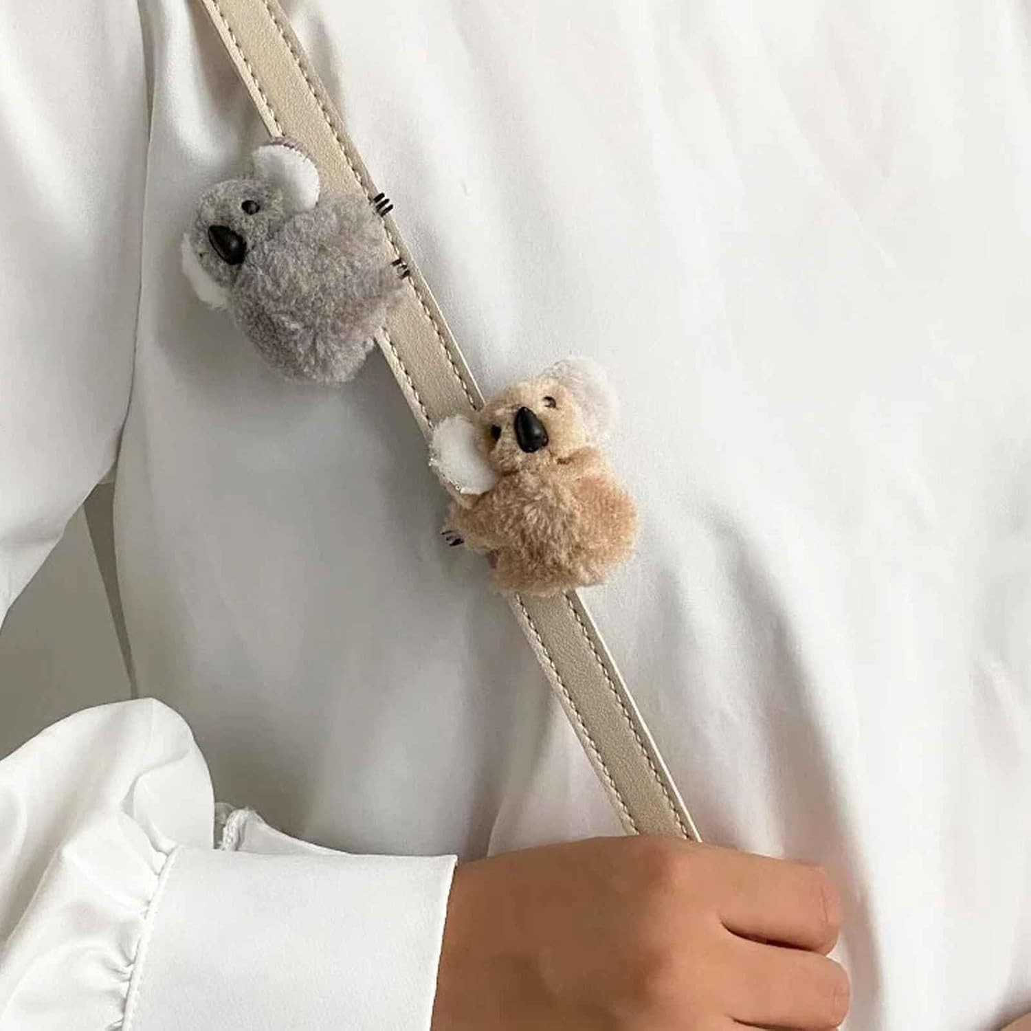 3 Pcs Plush Gray and Khaki Koala Hair 1 Count (Pack of 3), And