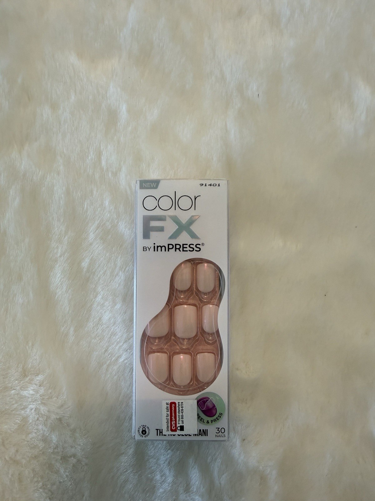 KISS No Glue Mani Press On Nails, Color FX, ‘Infinity’, Short Size
