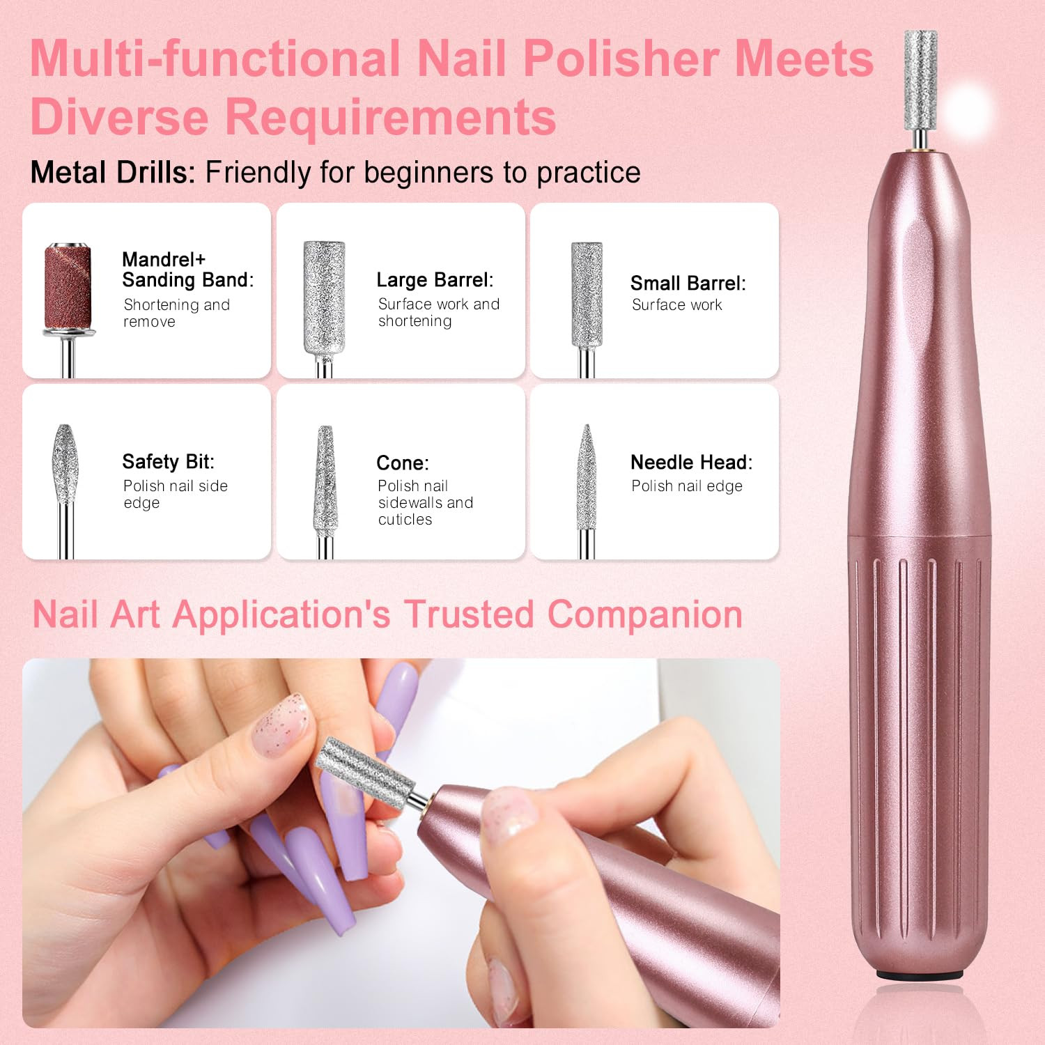 Acrylic Nail Kit for Beginners with Everything- Acrylic Nail Kit with Drill Lamp