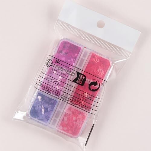 Valentine’s Day Love Heart Nail Sequins Holographic Valentine’s Day Design 562