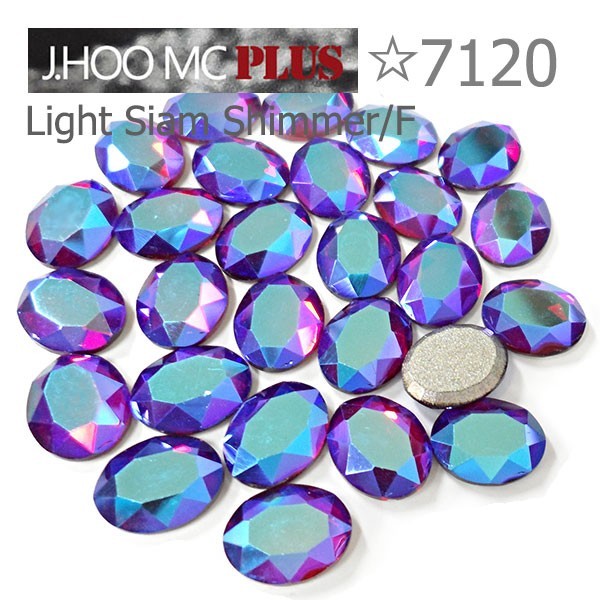 J.HOO Crystal 7120 Oval Flat Back Rhinestones 10×8mm Nail Art (8pcs)