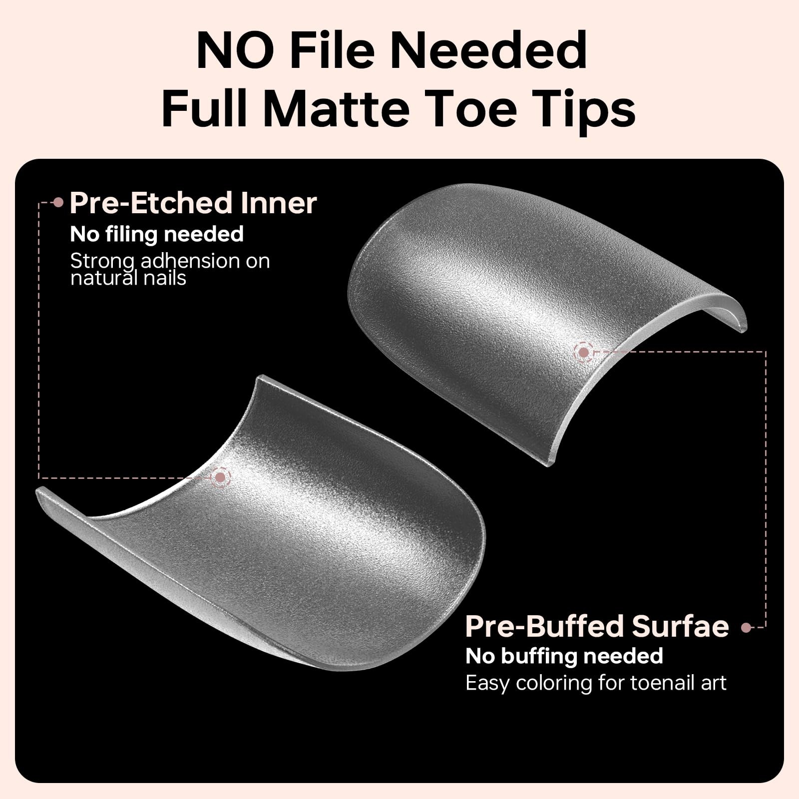 300 Pcs Gel X Toe Nail Tips, 15 Sizes Extra Wide Large Toenail Tips Full Cove…