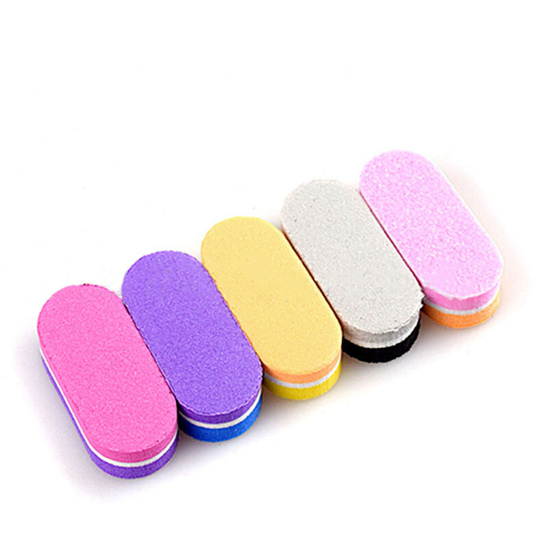 10Pcs Mini Nail Sponge Files Buffer Block Polishing Sanding Nail File Pedicure