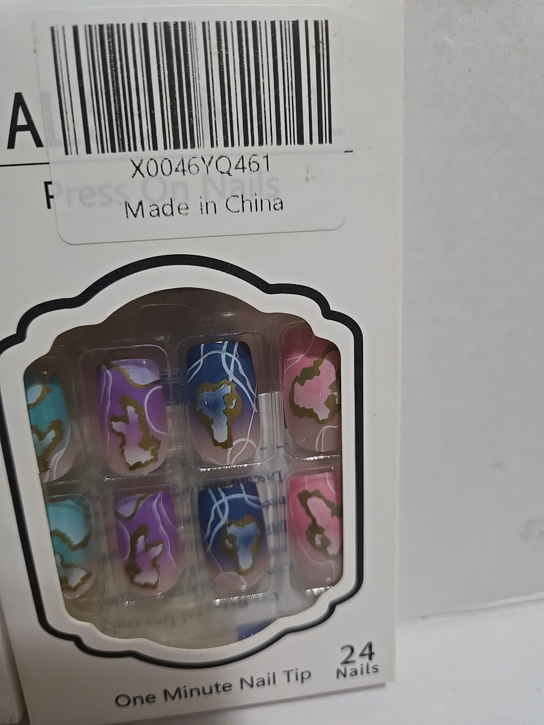 LOT OF 3 ASSORTED PRESS ON / GLUE ON NAILS, NEW IN BOX, 24 COUNT EACH BOX