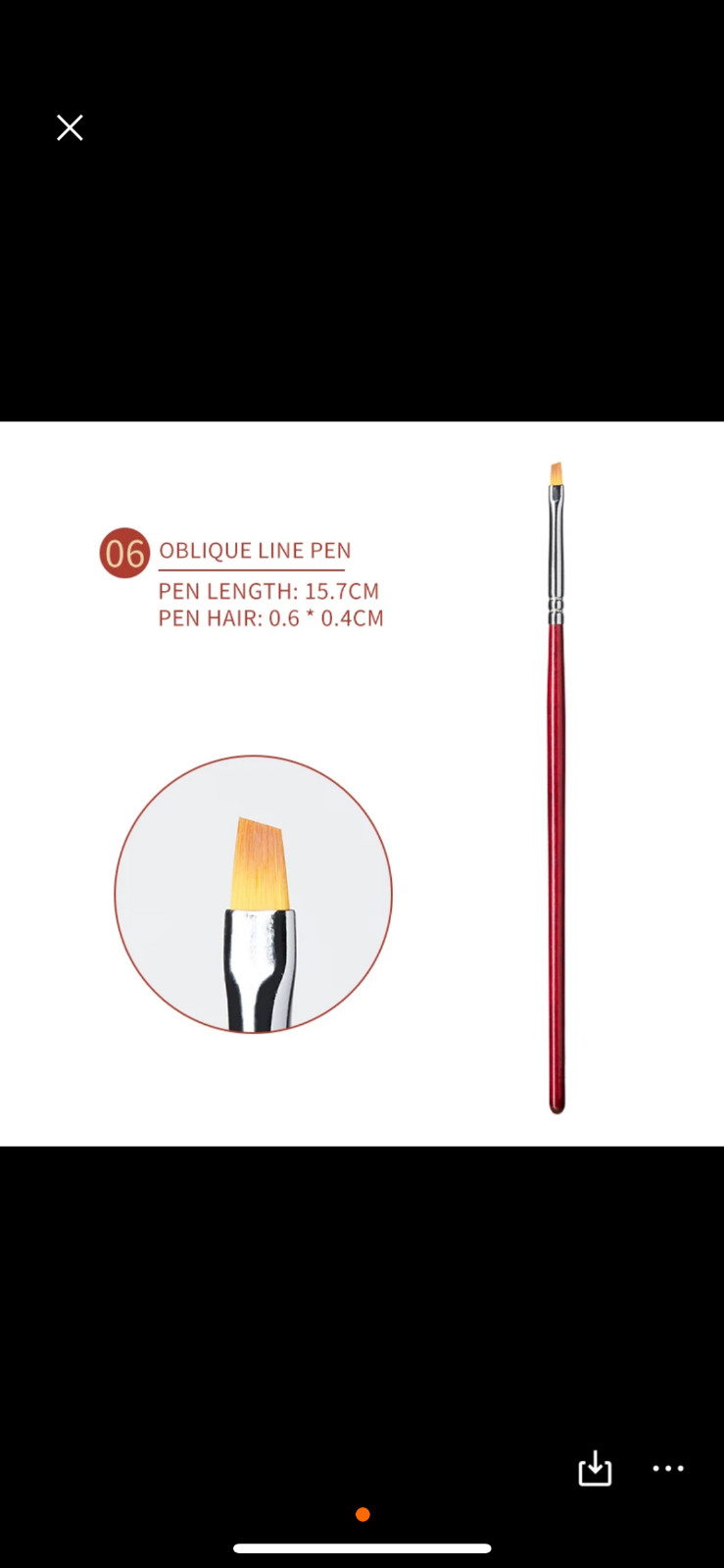 Striping Nail Art Brushes NeVi USA for Long Lines, Fine Designs. 3 pcs, 5pcs