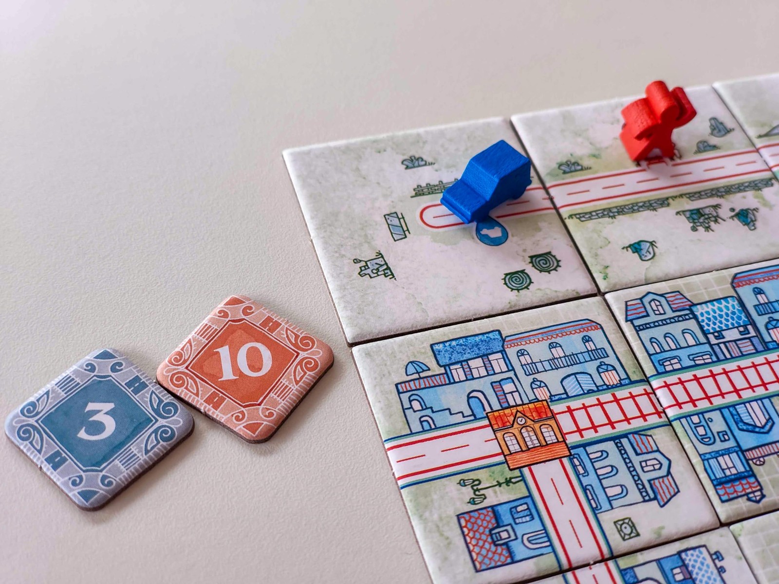 Railroad Tiles Board Game – Network-Building Tile-Laying Game, Family Small