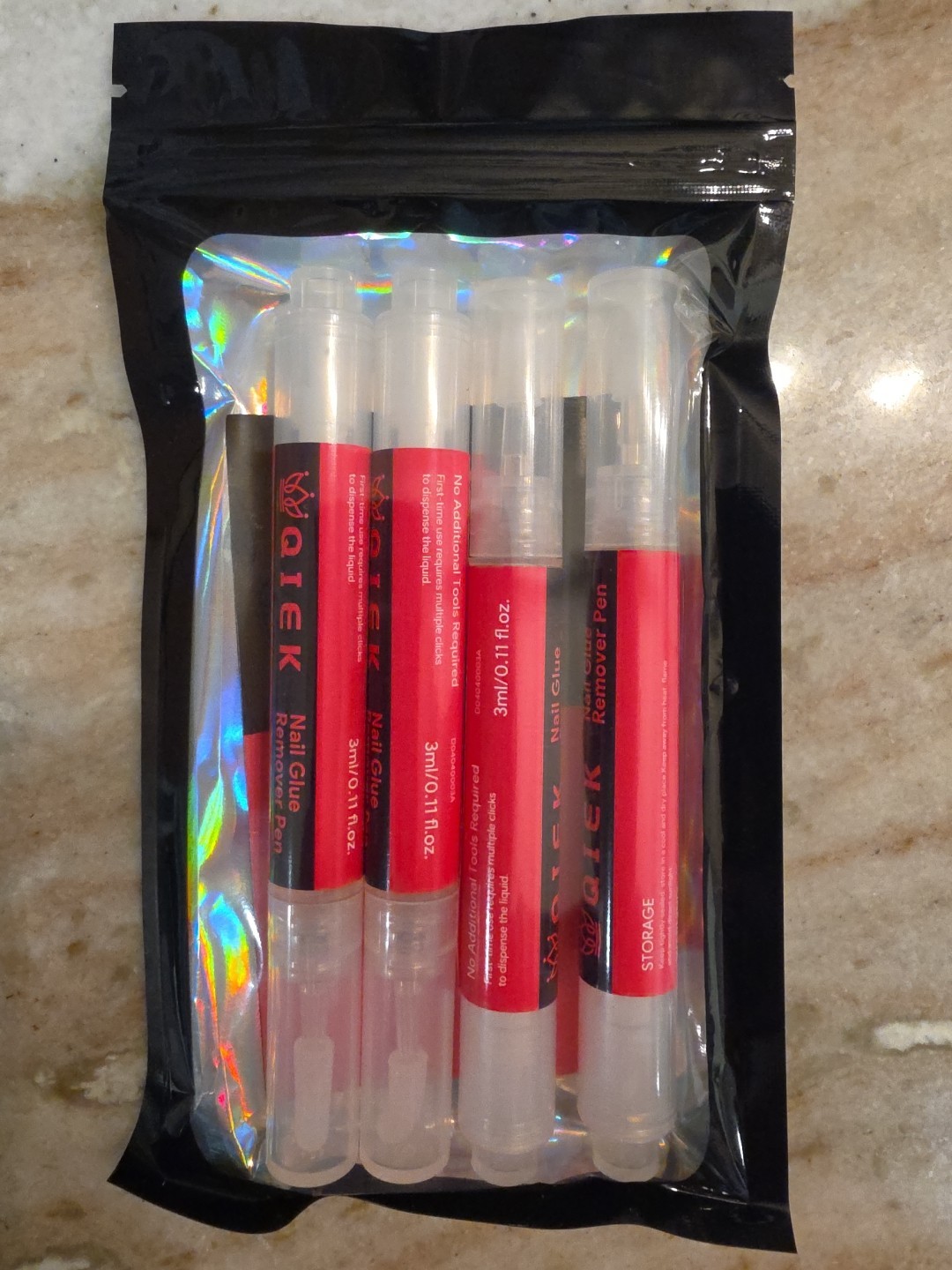 Qiek TikTok Brand 3 in 1 Nail Glue Remover Pen – 4pk – For Press on Nails
