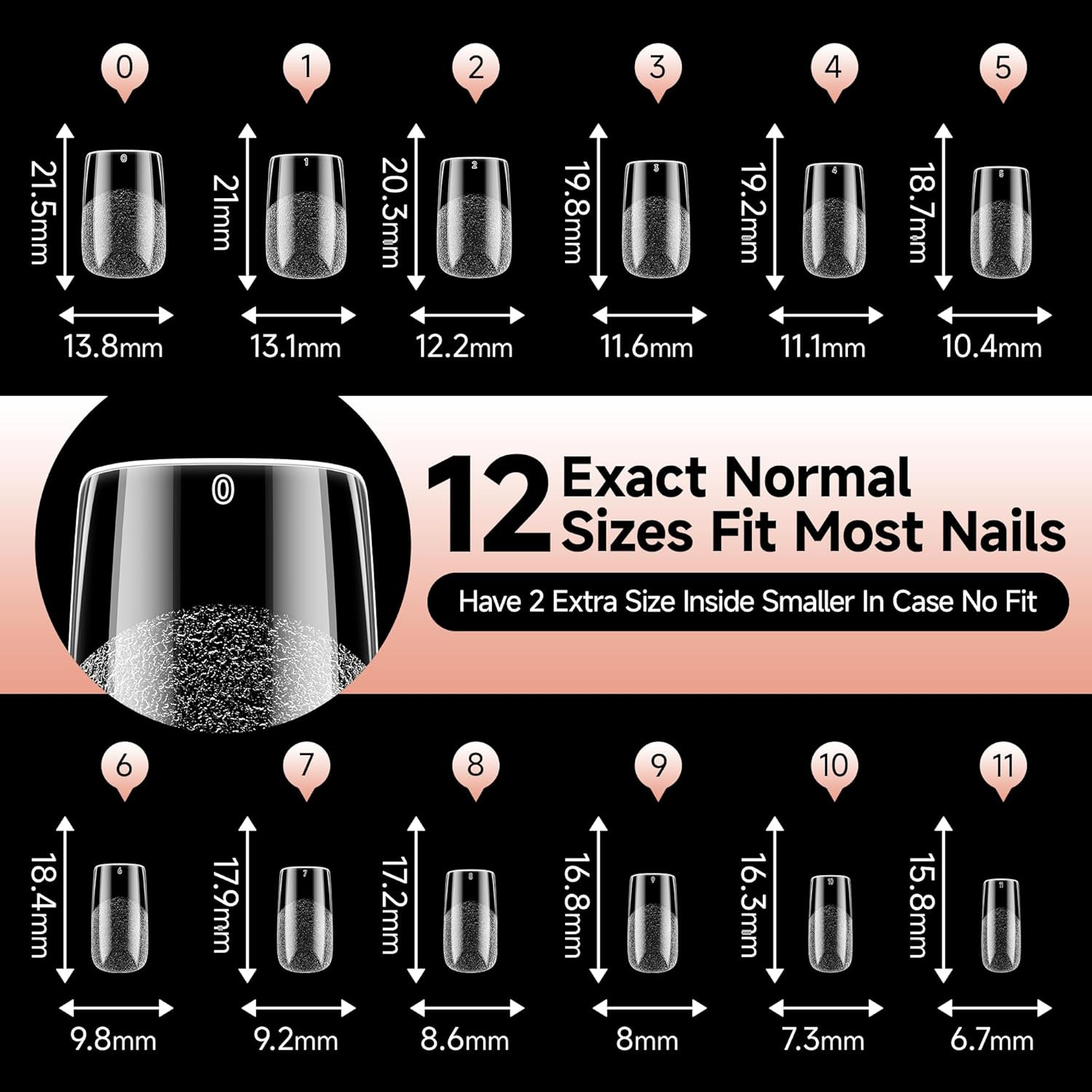 Nail Tips Short Square, Pre-Buff Matte Gel Nails Tips Short Square Nail Tips 120