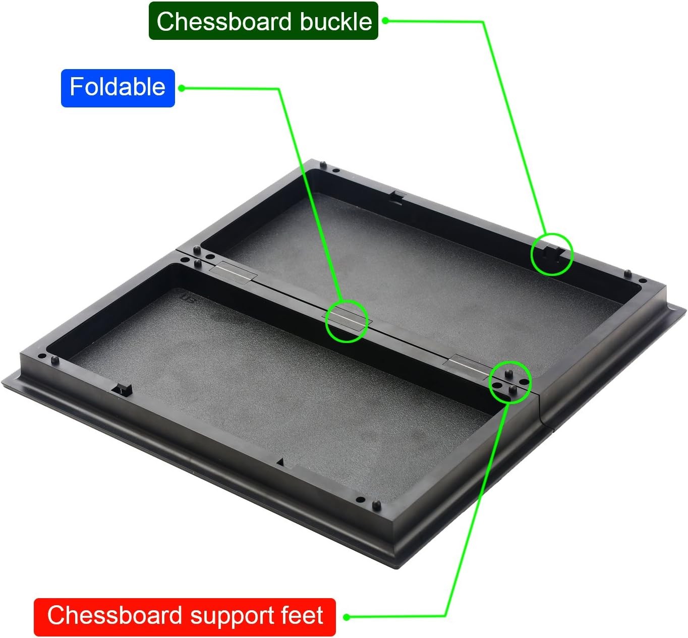 Magnetic Travel Checkers Board Game Set with Folding Family…