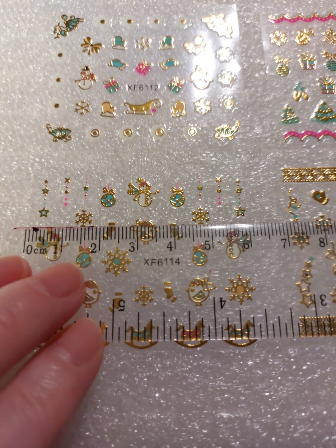 4 X Small Sheets Of Christmas Nail Art Stickers (Dn62) New