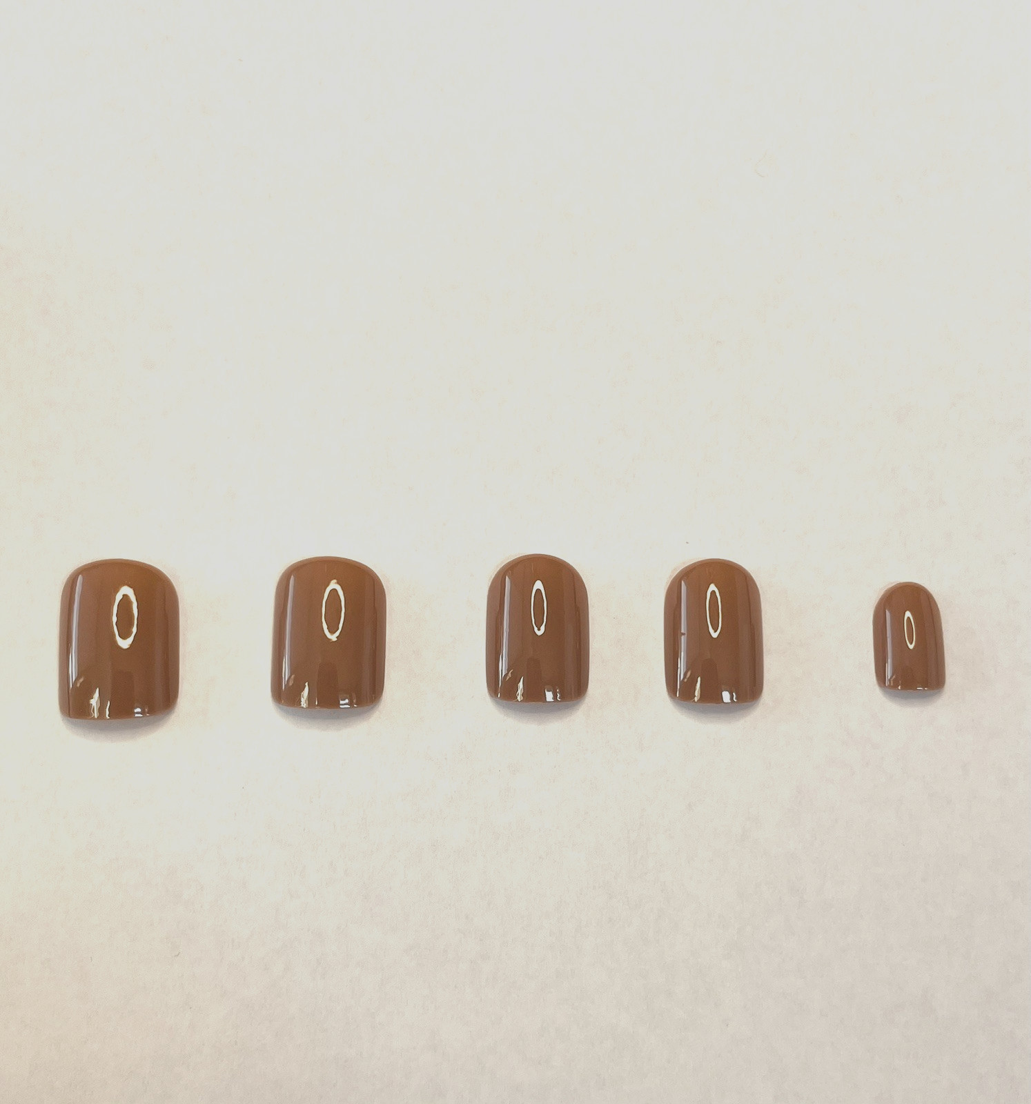 Glossy Caramel Press On Nail