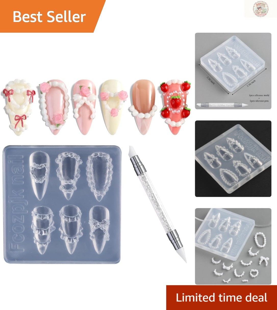 3D Silicone Nail Molds & Carving Pen | Effortless Nail Art Creation