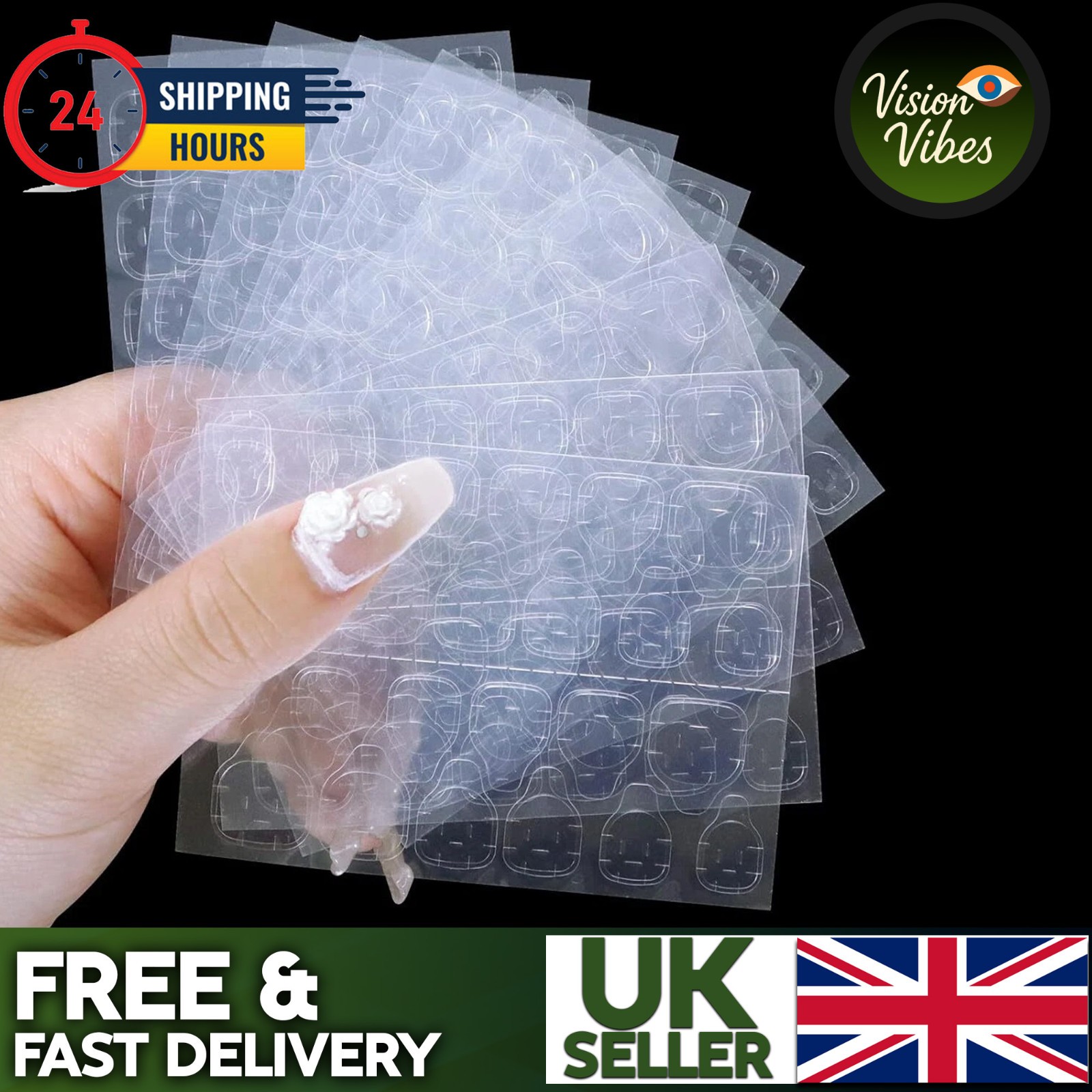 Double Sided Adhesive Tab Glue Tape Sticker Fashion False Nail Tip & ToeNails