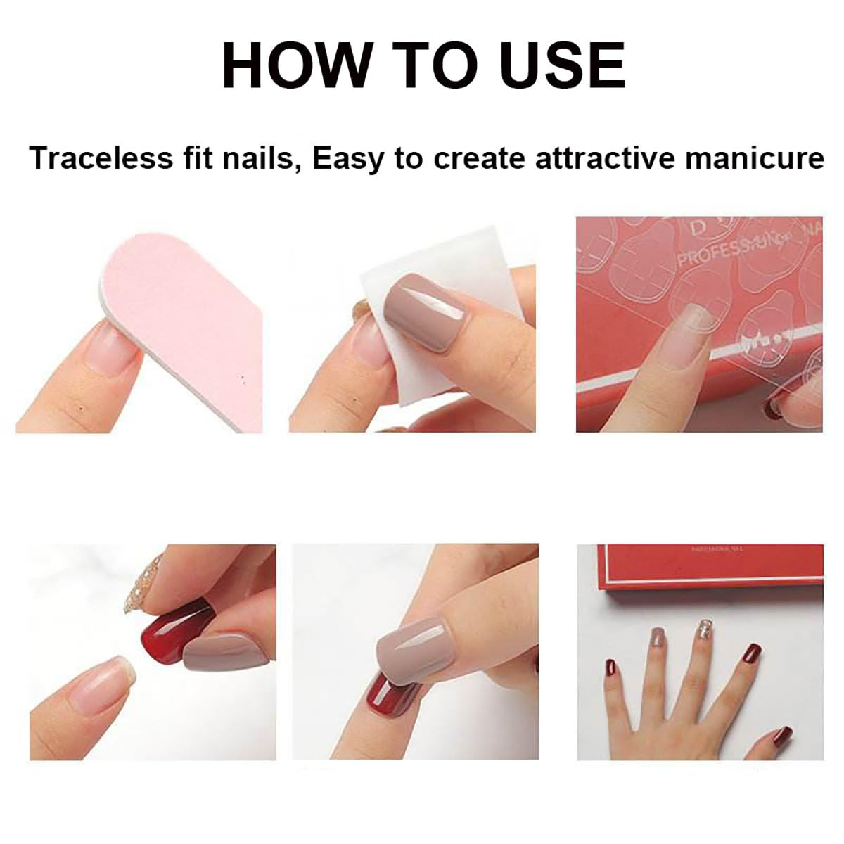 24Pcs Pink Flower Press on Nails Medium Almond Fake Nails 3D Floral with Gold Pe