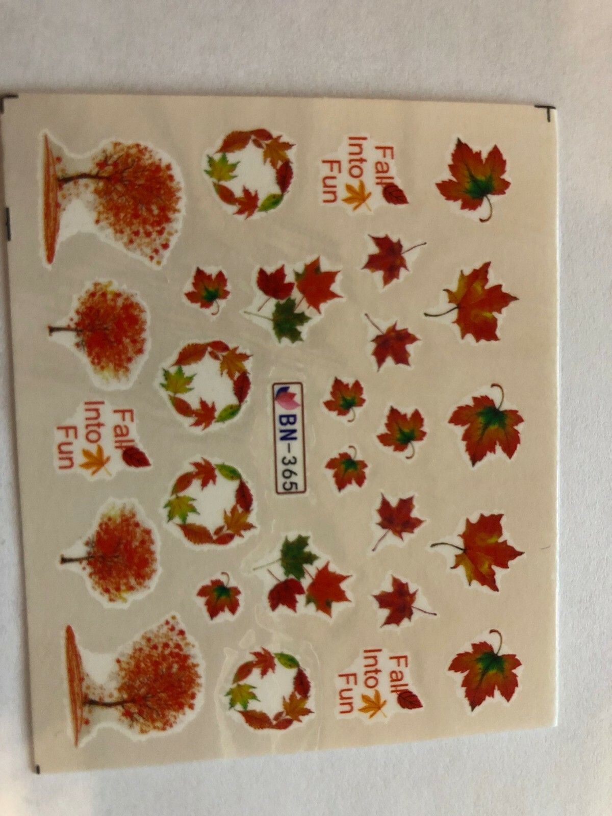 Nail Art Water Transfer Sticker Multicolor Maple Leaf Fall Decals Manicure NH15