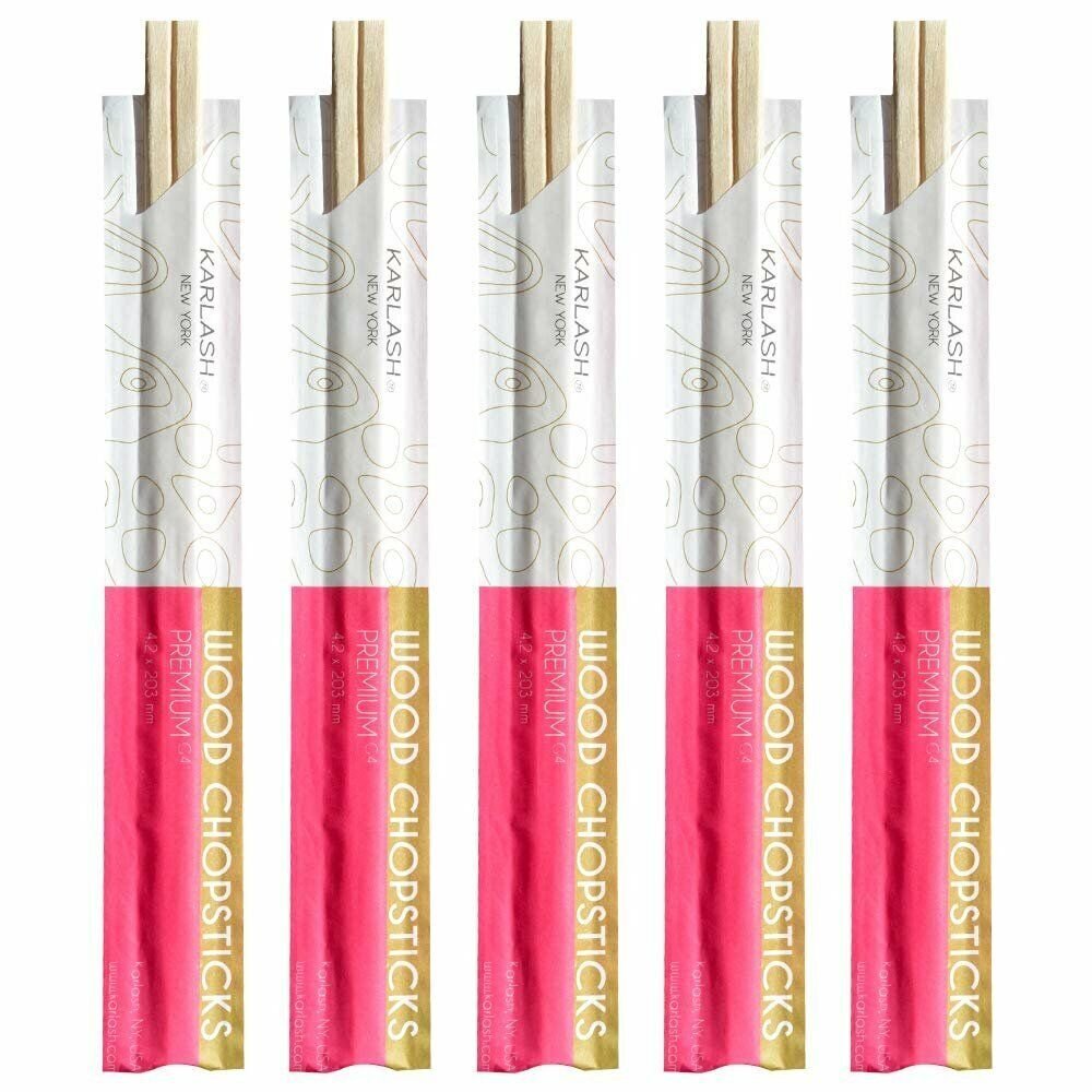Karlash Wood Chopstick Premiun Quality (G4) 200 pcs 4.2 x 203 MM Eco Friendly