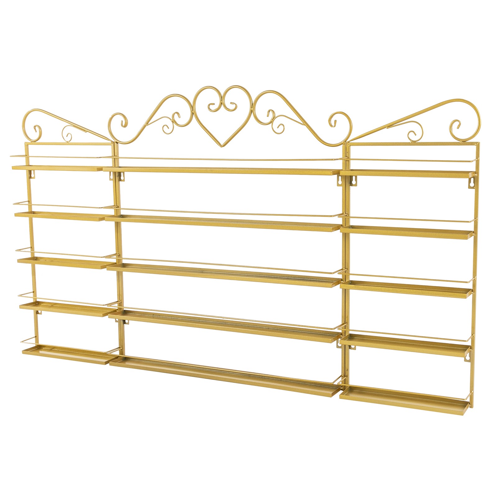 5 Tiers Display Middle Rack Wall-mounted Nail Polish Storage Shelf Tool Holder