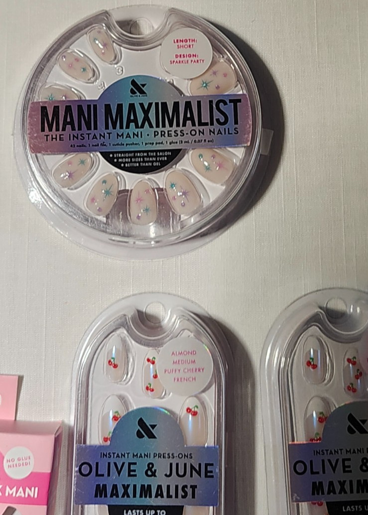 6 Different Press-On Nails Kits – 5 Olive & June and 1 imPRESS (BRAND NEW)