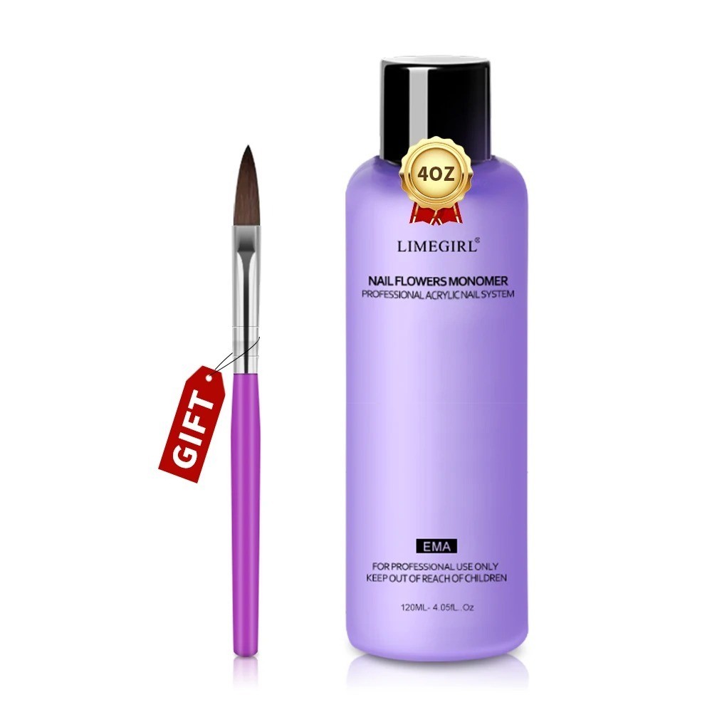 Limegirl Acrylic Nail Liquid Monomer 40–240ml Crystal Clear Nail Art Solution