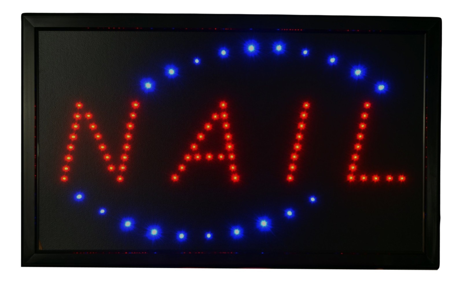 Large LED Light Nail Sign 22″x13″ Business Motion Light Nail Sign On/off Swit…